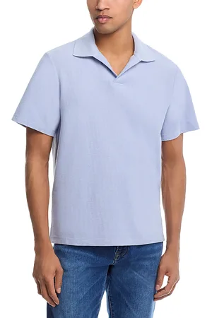 Frame Jacquard Short Sleeve Open Collar Polo Shirt