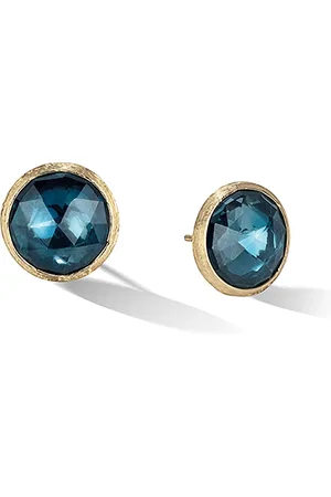 Marco Bicego 18K Yellow Gold Jaipur Color London Topaz Large Stud Earrings