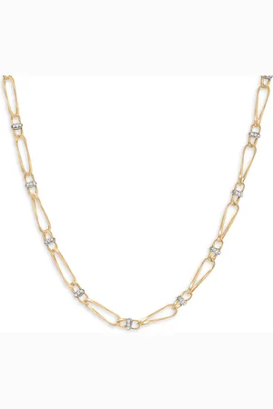Marco Bicego 18K Yellow & White Marrakech Onde Diamond Link Necklace, 18