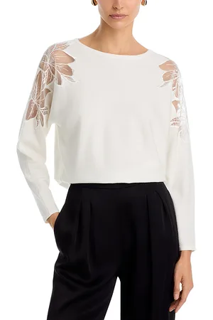ELIE TAHARI Cutout Shoulder Sweater