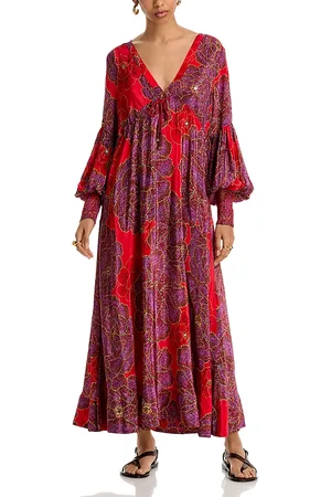 Farm Rio Sequin Flower Maxi Dress