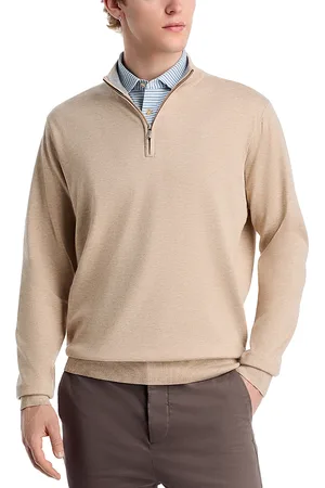 Peter Millar Crown Coolspun Cotton Quarter Zip Sweater
