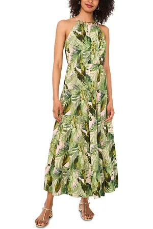 Vince Camuto Leaf Print Tiered Dress