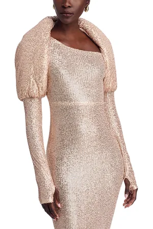 Norma Kamali Long Sleeve Sequin Shruggie