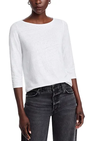 Majestic Boat Neck Three Quarter Length Sleeve Top