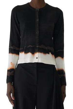 Jason Wu Burned Stripe Wool Cardigan