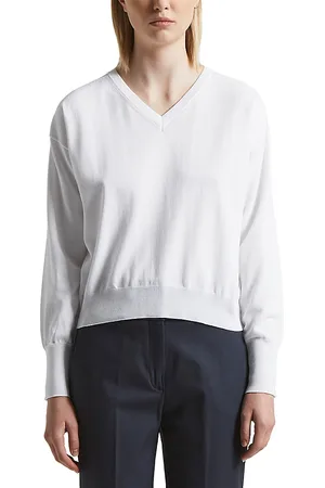 PESERICO SIGN Knitted V Neck Long Sleeve Sweater