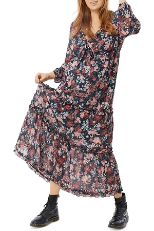 Ingrid & Isabel Tie Front Tiered Maxi Dress
