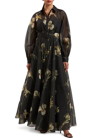 Ted Baker Liorral Printed Organza Belted Maxi Dress