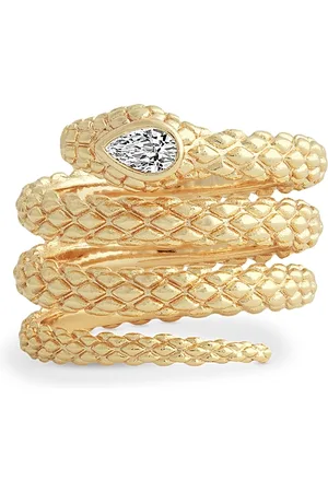 Anabel Aram Crystal Serpent Wrap Ring