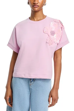 Essentiel Antwerp Sequin Applique Short Sleeve Sweatshirt