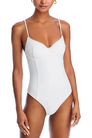 Ramy Brook Addisyn Crochet Trim One Piece Swimsuit