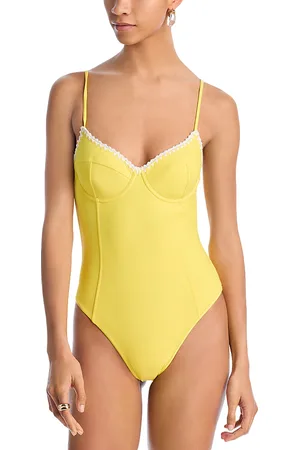 Ramy Brook Addisyn Crochet Trim One Piece Swimsuit