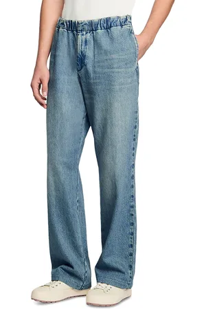 Sandro Faded Wide Leg Jeans in