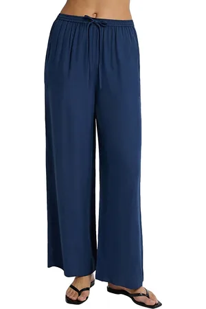 ONIA Crinkle Wide Leg Drawstring Pant