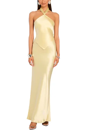 Retrofete Ester Satin Halter Dress