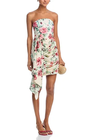 Aqua Strapless Mini Dress