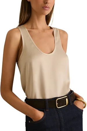 Reiss Ruby Mixed Media Tank Top