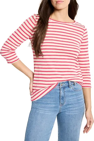 NZT by NIC+ZOE Stripe Boat Neck Tee