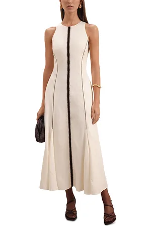 Reiss Inaya Stitched Trim Dress