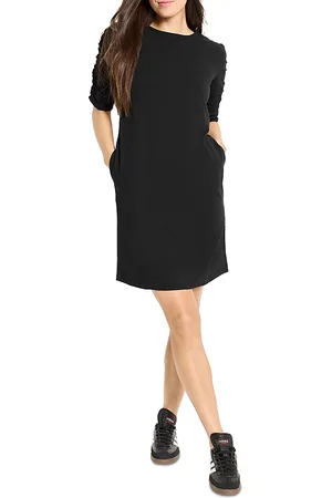 NZT by NIC+ZOE Ruched Elbow Sleeve Dress