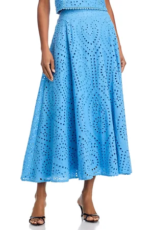 Aqua Eyelet Skirt