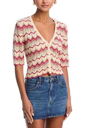 Ramy Brook Alec Chevron Knit Cardigan
