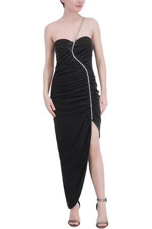 BCBG Max Azria Velvet Ruched Gown
