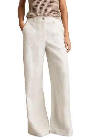 Reiss Ashby Wide Leg Linen Pants