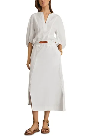 Reiss Belted Split Midi Skirt