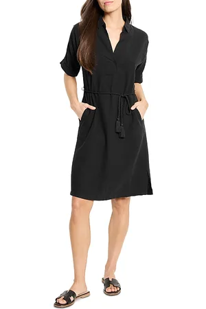 NIC+ZOE Rumba Linen Blend Belted Dress