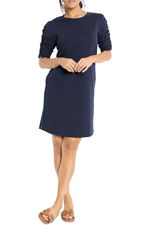 NZT by NIC+ZOE Ruched Elbow Sleeve Dress