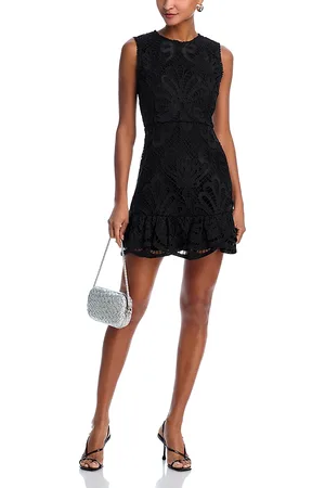 Aqua Lace Flounce Sleeveless Dress