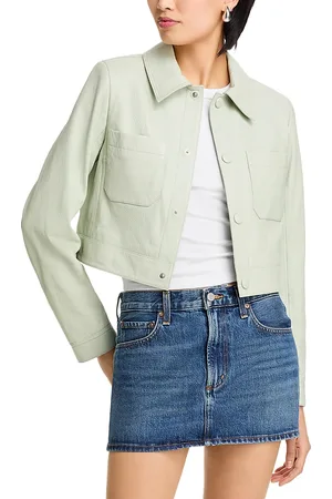 Frame The Button Front Leather Jacket