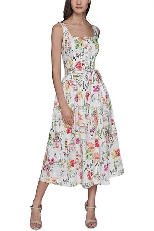 Karl Lagerfeld Scenic Print Midi Dress