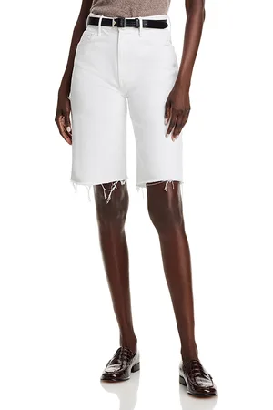 Mother The Maven Bermuda Fray Shorts