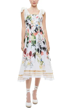 ALICE+OLIVIA Haven Flared Midi Dress