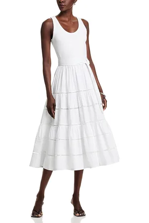 Cinq A Sept Zuri Cotton Stretch Midi Dress