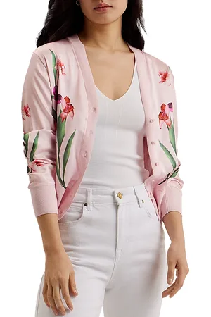 Ted Baker Meralll Woven Front Printed Cardigan