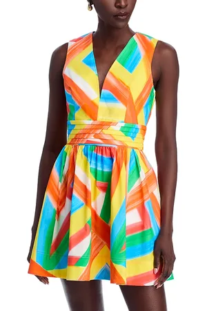 Milly Nikki Multi Stripe Poplin Mini Dress