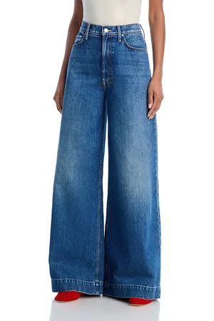 Mother The Headiner Sneak High Rise Wide Leg Jeans in