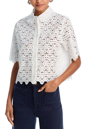 Frame The Deco Eyelet Top