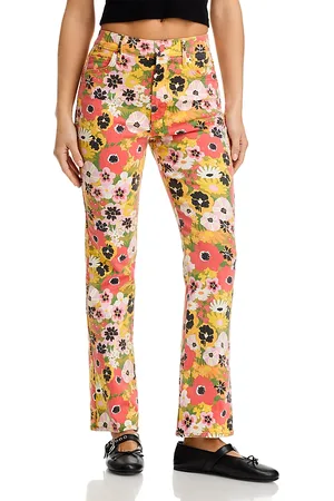Mother Smokin Double Flood High Rise Ankle Jeans in