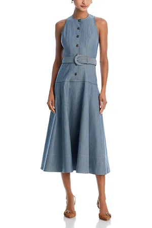 Cinq A Sept Margaret Sleeveless Denim Midi Dress