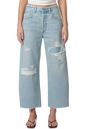 Citizens of Humanity Ayla High Rise Raw Hem Crop Jeans in