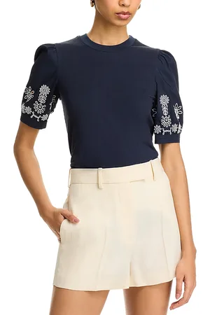 Cinq A Sept Embroidered Mazie Eyelet Corianna Top