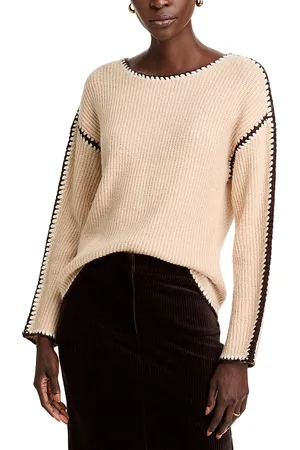 SINGLE THREAD Contrast Trim Sweater