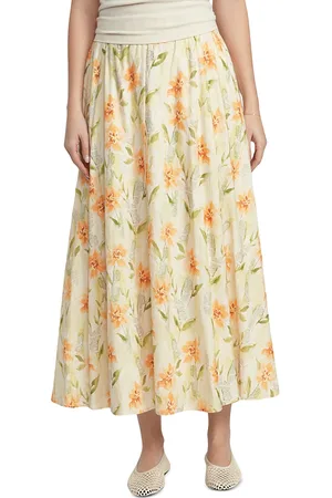 Point Linen Panel Skirt