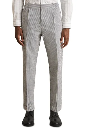 Reiss Drawstring Pinstripe Seersucker Trousers