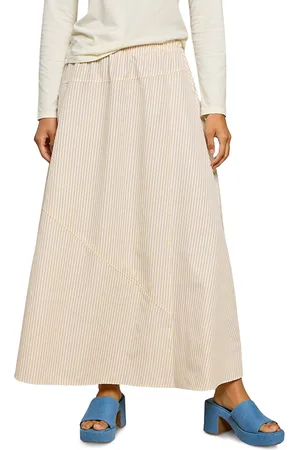 Point Poplin A Line Skirt